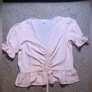 TopShop baby pink blouse